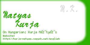 matyas kurja business card